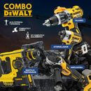 Super Combo DeWalt: Furadeira sem fio + Parafusadeira de impacto + Martelete perfurador/rompedor + Esmerilhadeira angular